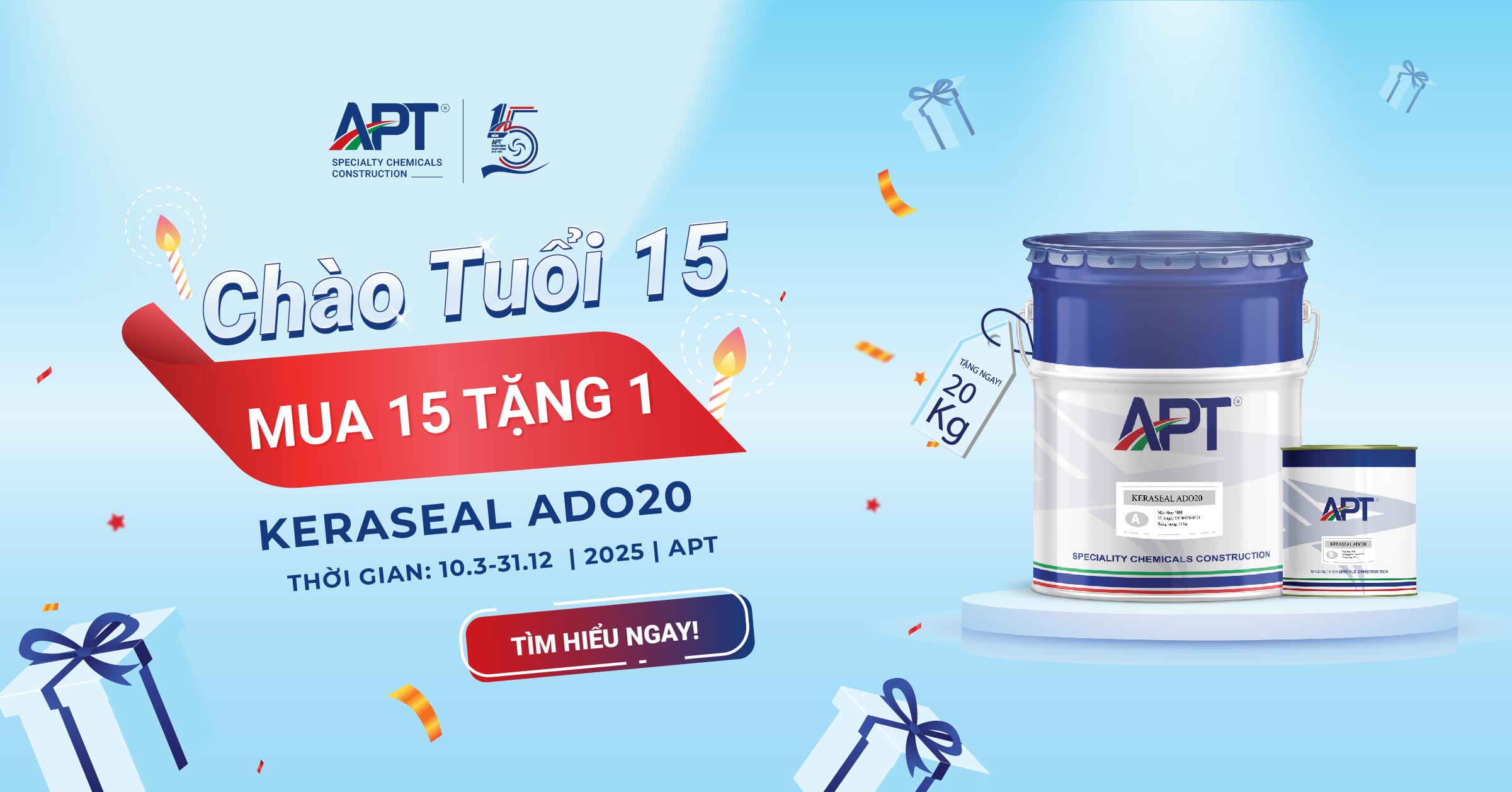 Chương Trình Ưu Đãi Mừng Sinh Nhật 15 Tuổi APT